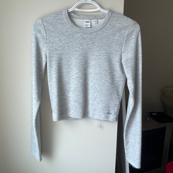 TNA Tops - TNA Wafflex Longsleeve Crop XS grey